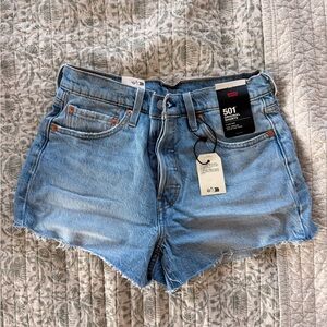 Levi's 501 Women's Blue Denim Shorts NWT